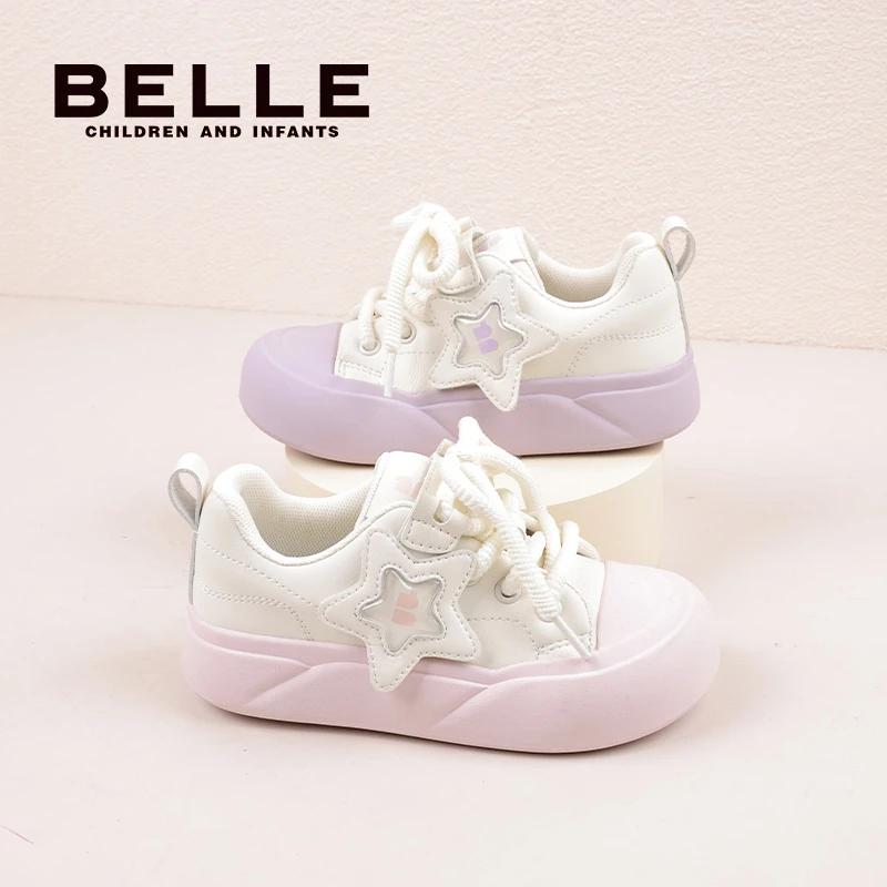【萌趣面包星星板鞋】百丽童鞋秋季新款儿童百搭休闲鞋校园鞋DE4242