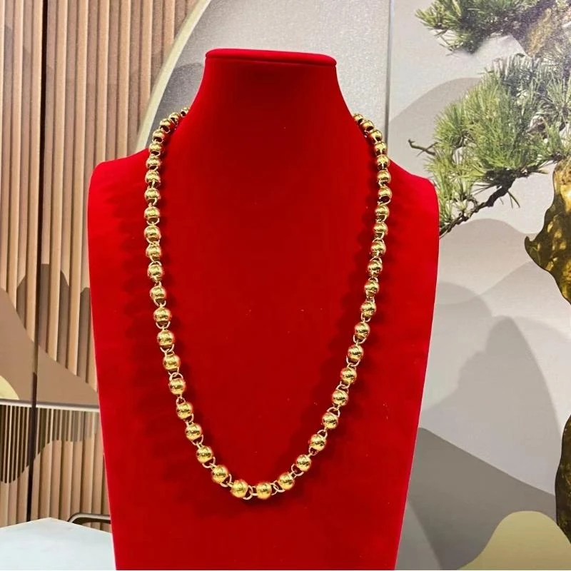 抖音好物 珍藏级爆素款光珠时尚金典圆珠男士项链