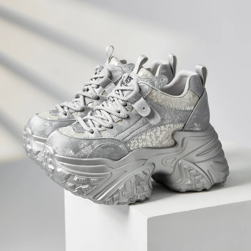 10厘米内增高厚底ins超火老爹鞋女2024年夏秋季新款松糕休闲鞋