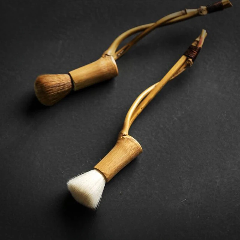 竹制养壶笔创意竹节茶扫竹笔刷手工家用茶具配件简约茶刷茶宠摆件