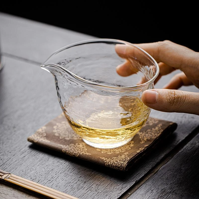 物姿日式揽月公道杯高硼硅耐热加厚玻璃公杯分茶器茶具配件家用