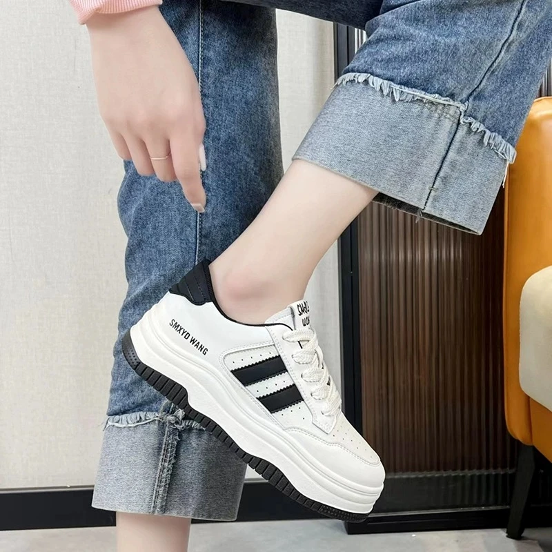 （2168-6）时尚百搭松糕厚底板鞋休闲鞋