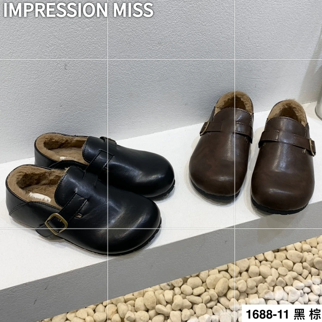 （1688-11）时尚百搭韩版勃肯毛毛鞋