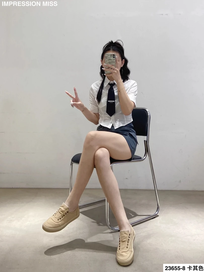 （23655-8）时尚百搭小白鞋休闲鞋