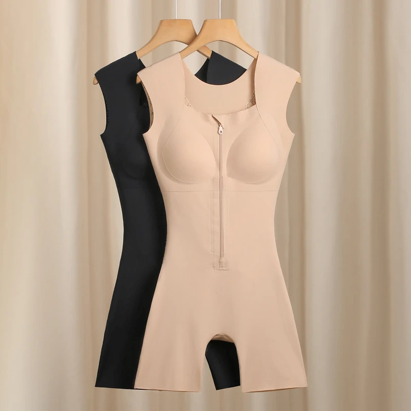 秋冬保暖连体塑身衣带胸罩一体式收腹束身提臀美体后脱式塑形内衣
