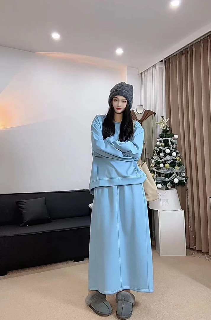 2024冬装新款小众设计感简约套装929（加绒）