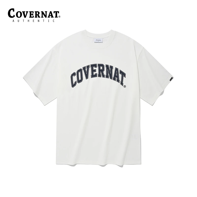 COVERNAT短袖T恤男女拱形logo印花短t圆领潮酷上衣