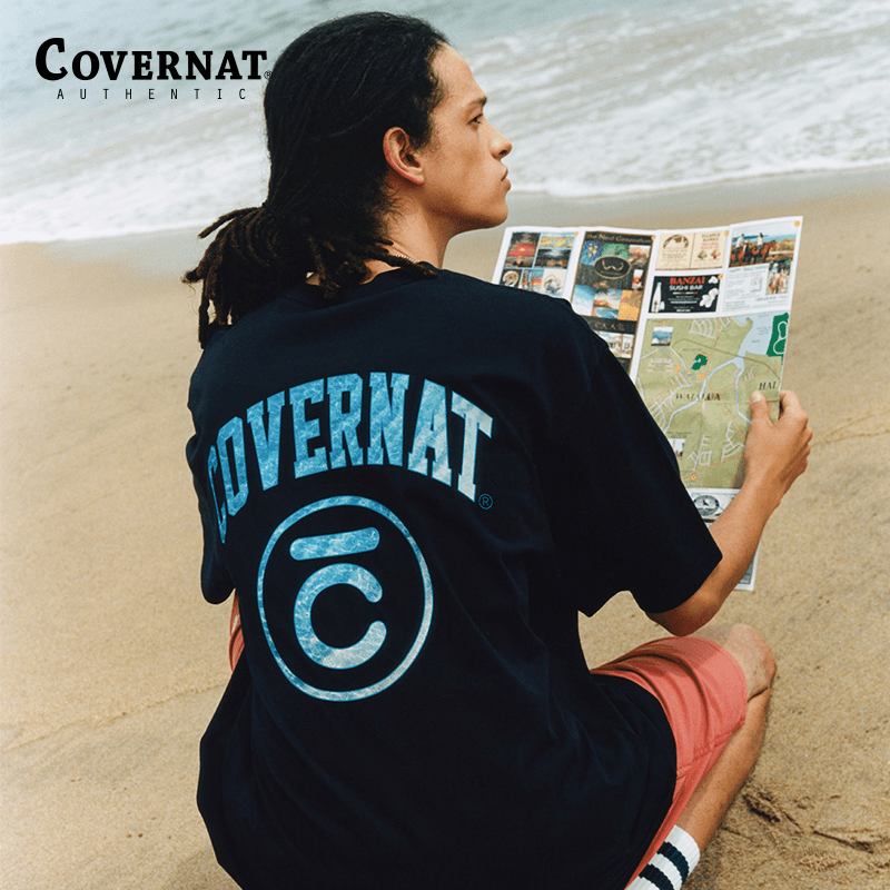 COVERNAT短袖T恤男女同款经典情侣logo印花百搭宽松上衣2202ST35