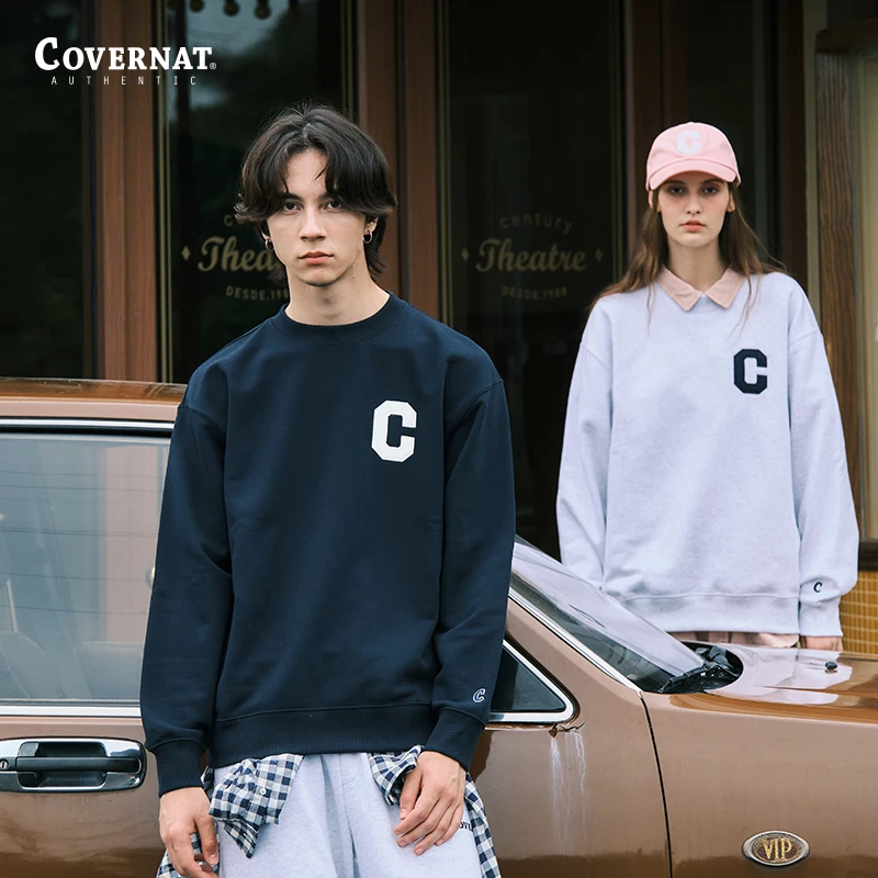 COVERNAT新品经典运动百搭情侣春秋同款无帽卫衣CO2303CR01长袖