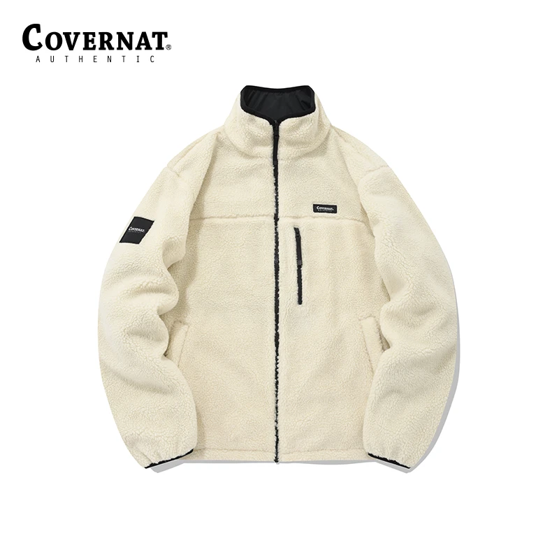 COVERNAT摇粒绒拉链棉夹克男女秋冬双面穿毛绒棉外套CO2203JK02