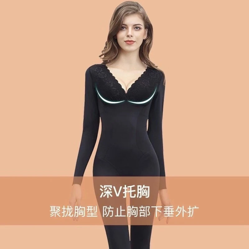 长裤连体长袖塑身收腹后脱紧身衣束腰燃脂束身减肥瘦身美体塑形
