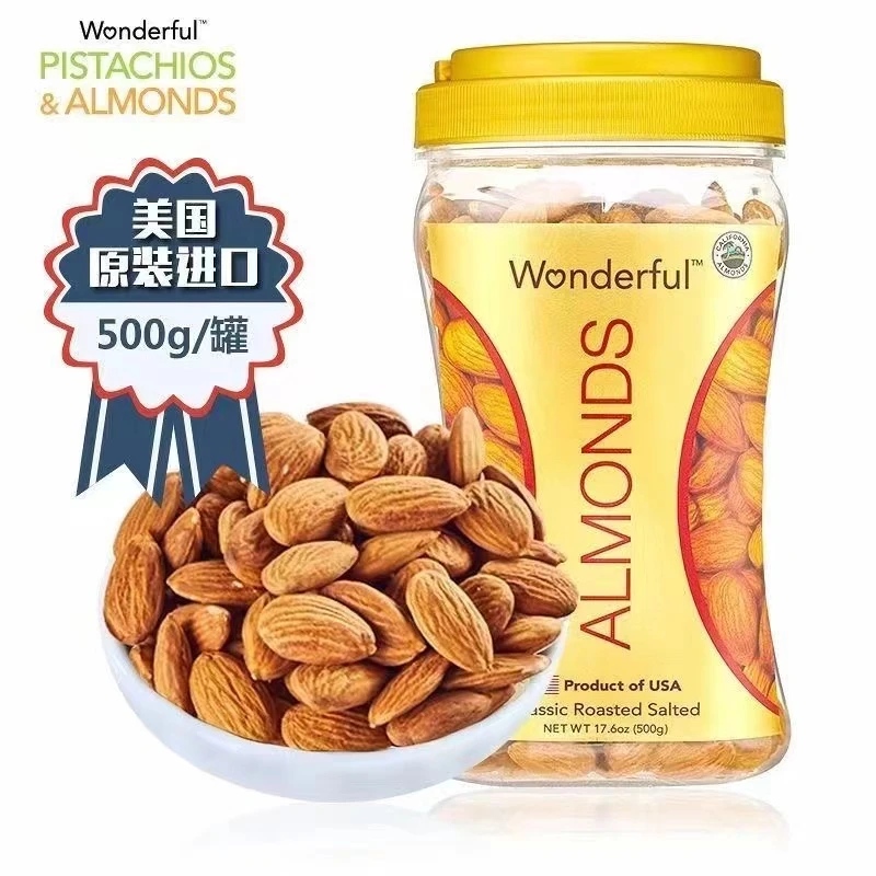 桶装万多福盐焗巴旦木坚果盒马同款美国原装进口保质期至3月6日