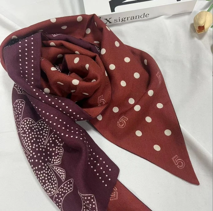 丝毛飘带-五号红花香   25*140cm双面异稿