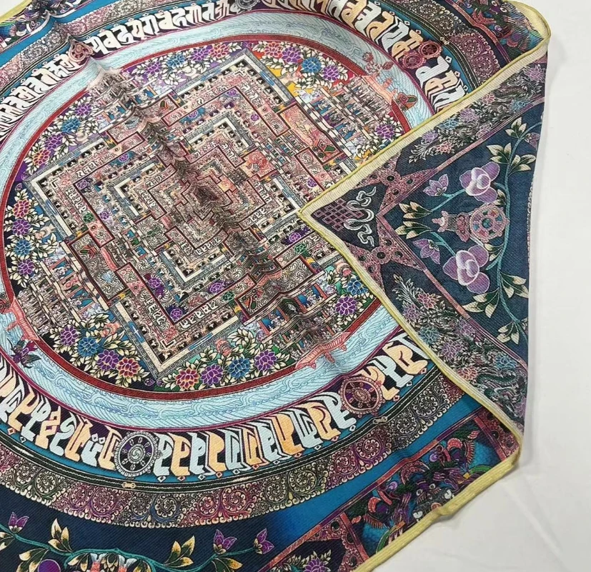 rx70西丽纱方巾-青音杉 65cm丝巾