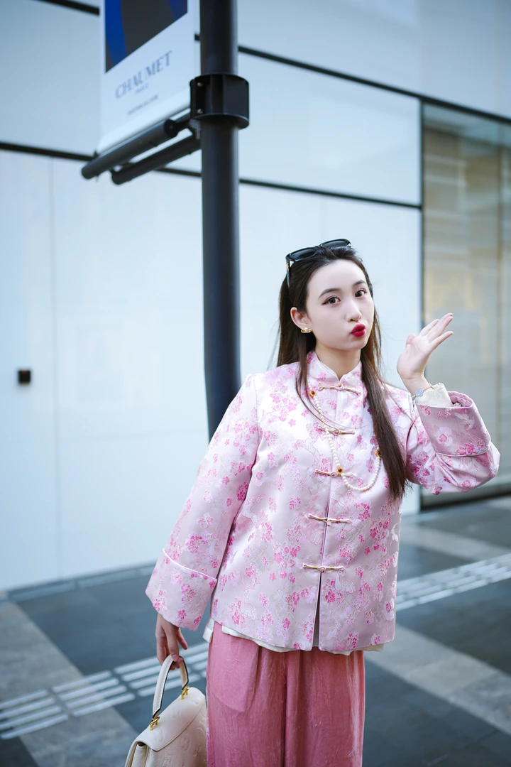 蓝大【寻香】桑蚕丝新中式长袖外套6613