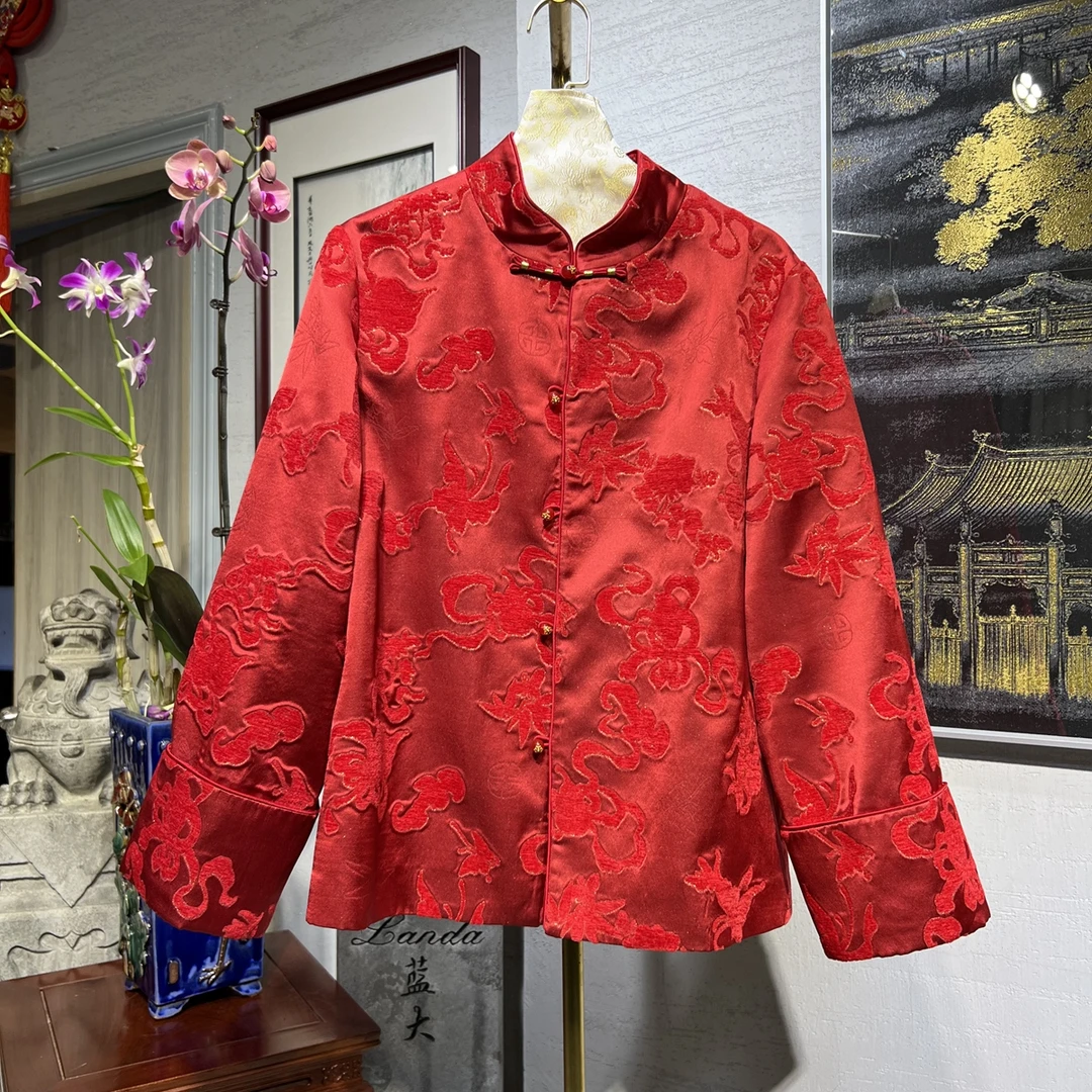 蓝大【乐宁】新中式国风加棉外套7109