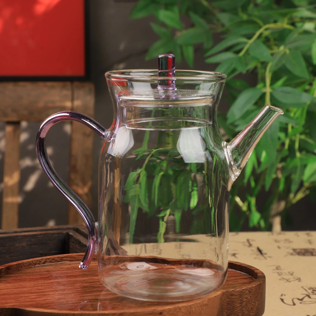 【美器】高硼硅玻璃耐高温透明玻璃杯水壶小型过滤泡茶手工小清新