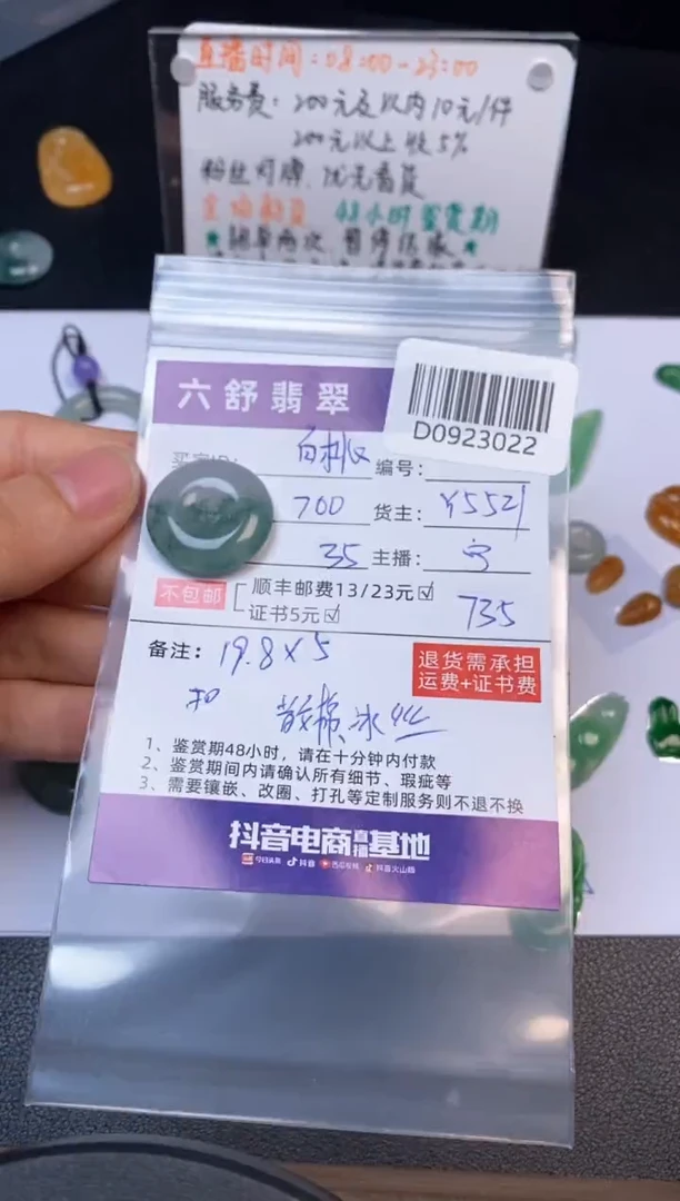 【闪购商品】翡翠吊坠(不含链)未镶嵌D0923022