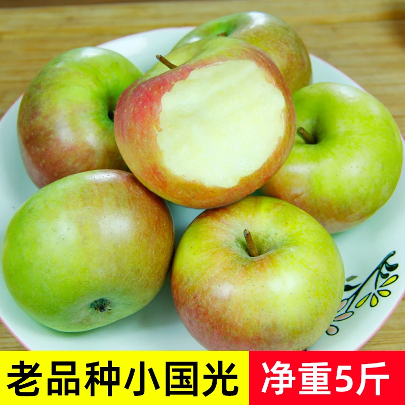 辽南小国光苹果5斤包邮新鲜水果正宗东北老品种瓦房店酸甜小果光