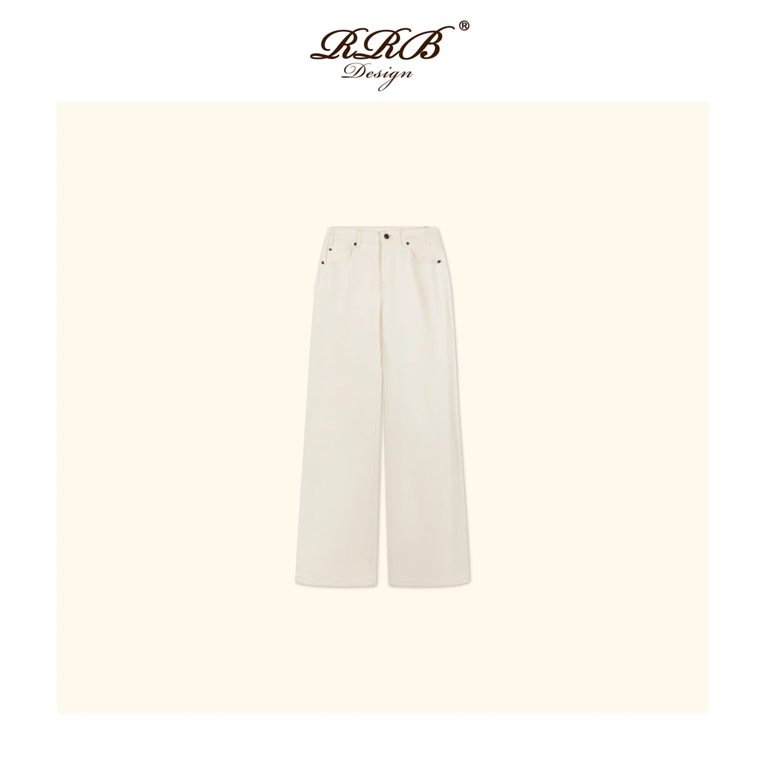 RRB Design「纯粹演绎」加绒直筒裤百搭极简时尚牛仔裤长裤