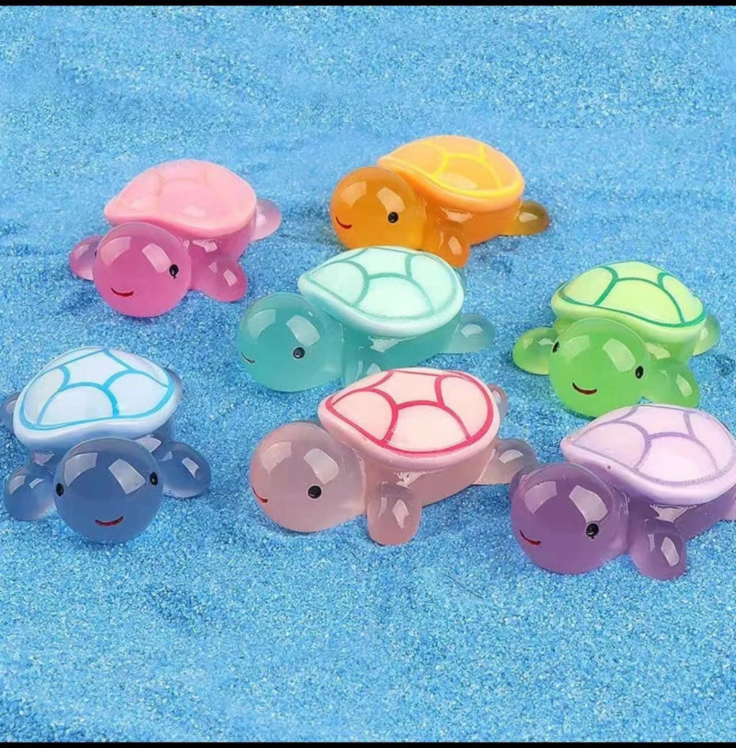【九宫格+许愿+对对碰】树脂可爱夜光乌龟盲盒创意DIY摆件