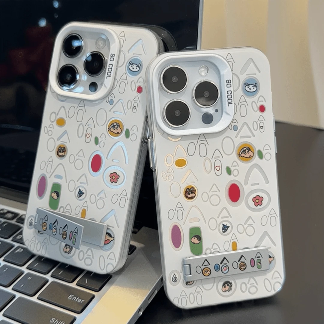 哈哈小新之家支架iphone15/14/13/12手机壳镜面适用苹果15