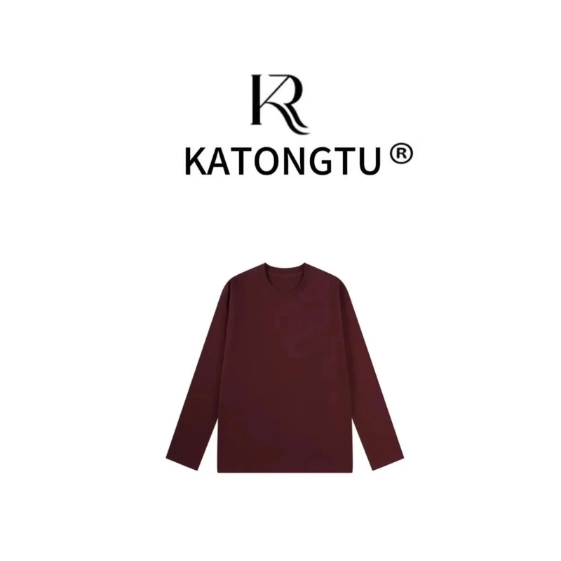 katongtu/卡通兔 秋季新款时尚宽松纯色百搭长袖上衣T恤  YN24163