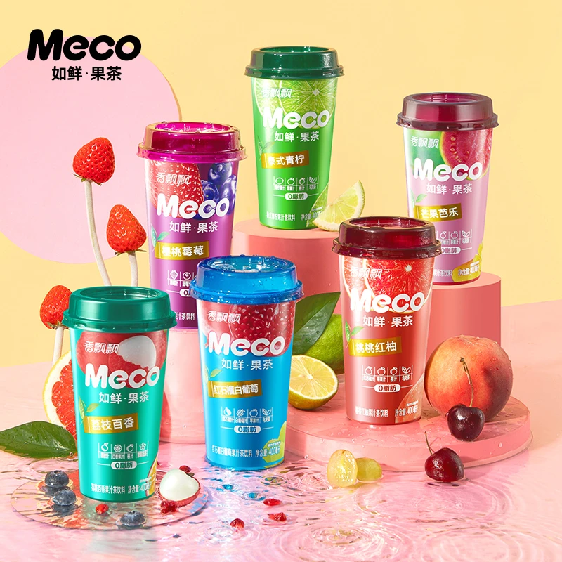 【热卖款达人专属】香飘飘Meco杯装果茶整箱400ml*8杯