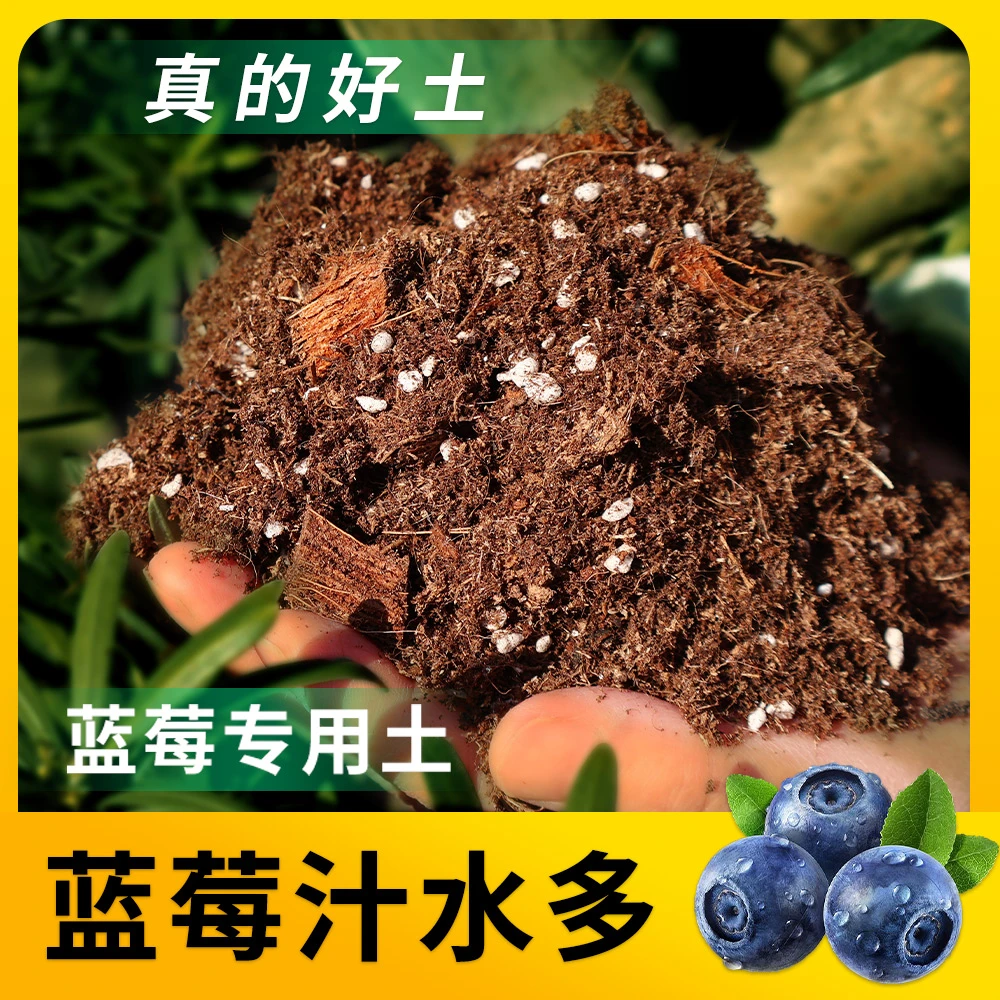 专用土蓝莓树营养土蓝莓盆栽种植土有机土肥料瓜果树通用养花土壤