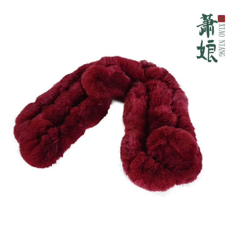 萧娘【围巾】兔毛毛绒保暖秋冬时尚百搭女士简约围巾2279