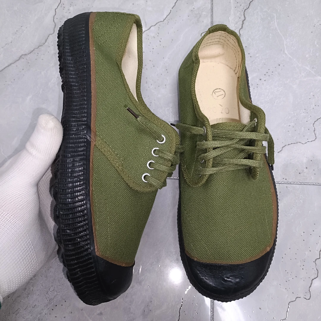 正品老货防油胶鞋帆布鞋军绿色劳保工作鞋解放鞋农田鞋夏季低腰鞋