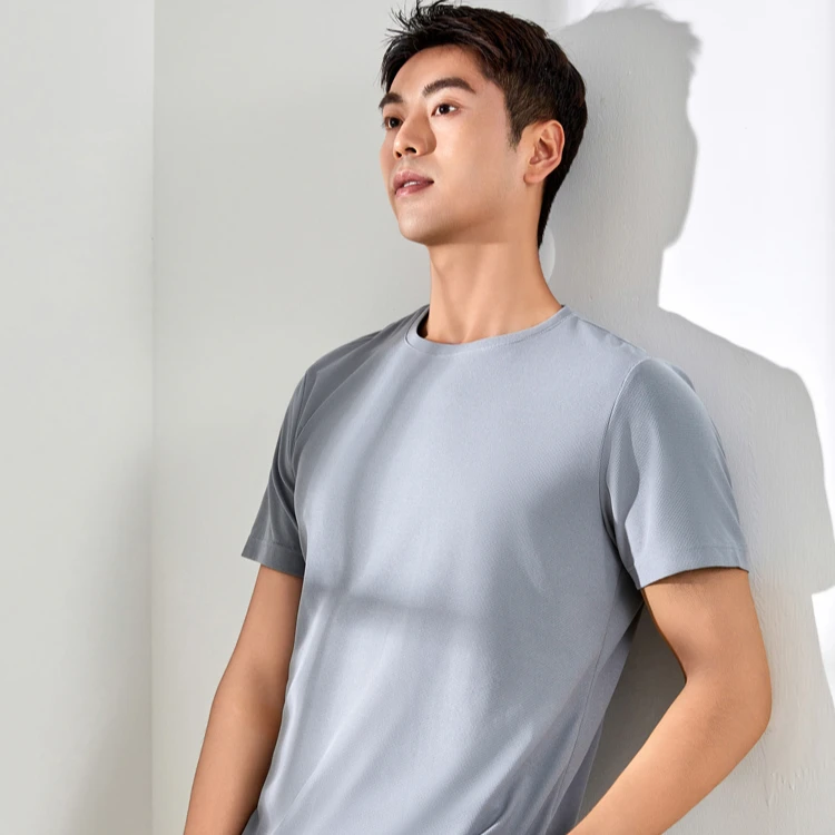 男士华夫格圆领透气宽松短袖T恤不挑款式
