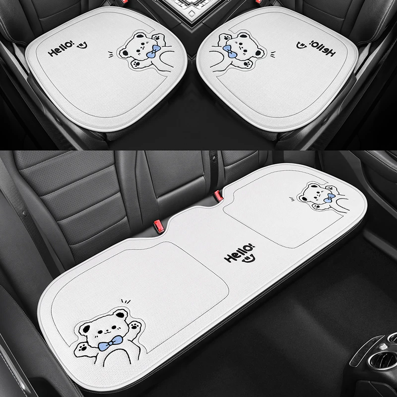 适用于比亚迪海鸥海豚驱逐舰05亚麻汽车座垫四季通用夏后排坐垫冬