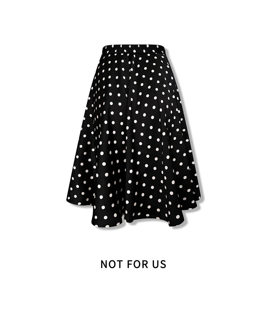 NOT FOR US新款上新 黑色波点半身裙