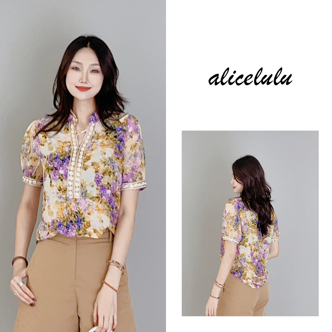 2 ALICE “盛夏花园”衬衫 明媚浪漫 时髦百搭 S2138383E