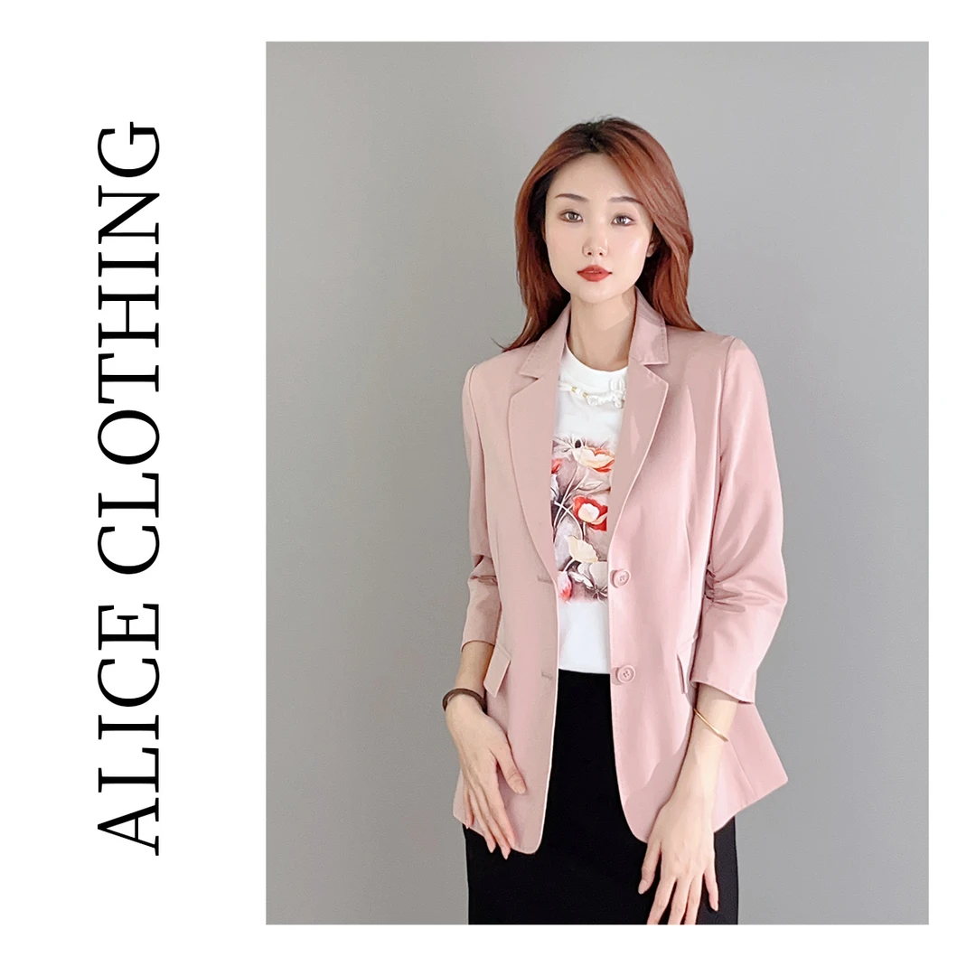 2【ALICE “白富美”通勤外套】优雅抽褶 收腰显瘦 S2137549B