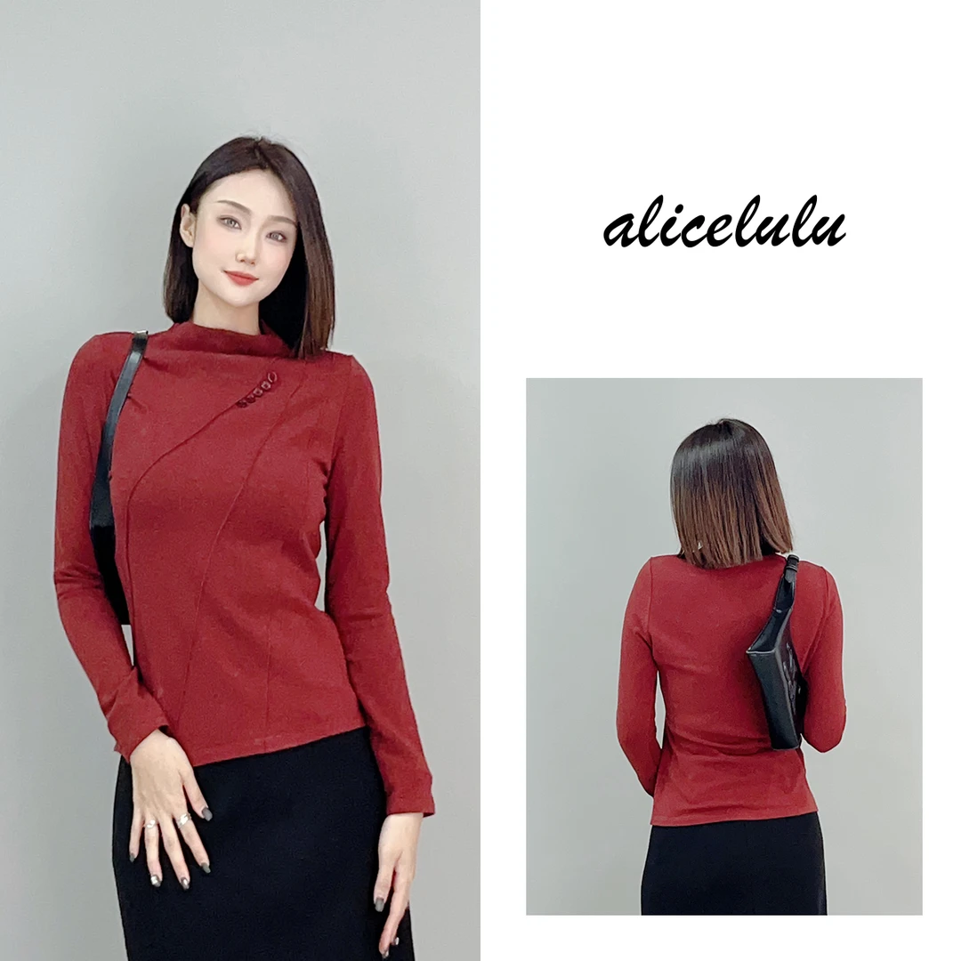 2 ALICE “时髦底色” 衬衫 洋气钉扣 立体线条 S2140942E