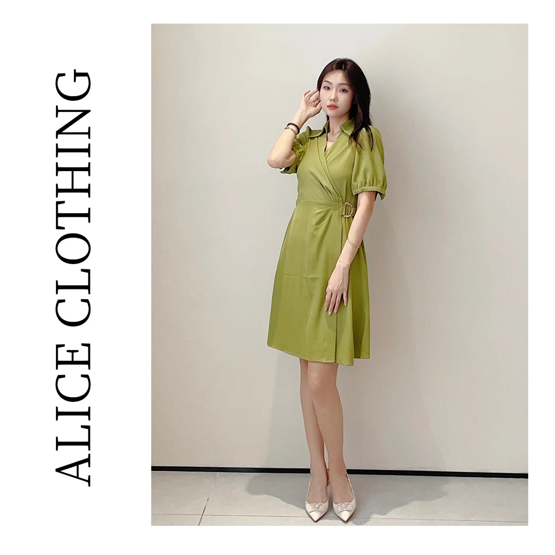 3【ALICE “冰凉薄荷”通勤连衣裙】收腰显瘦 清新愉悦 S1031478W