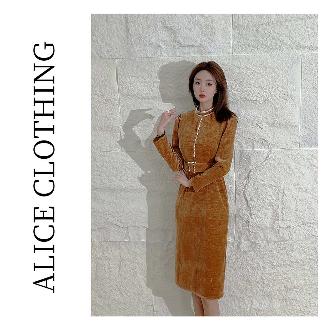 2【ALICE “风琴油画”艺术连衣裙】完美收腰 清爽减龄 S1032379Q