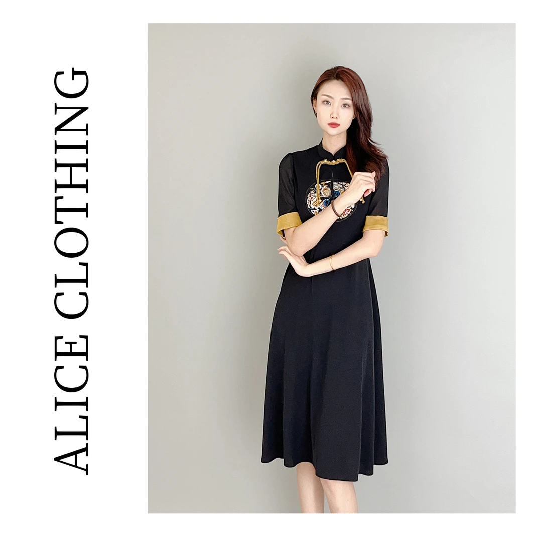 2【ALICE “大女主”国风连衣裙】端庄提花 华美刺绣 S2137647A