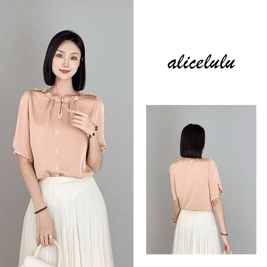 2 ALICE “蝴蝶翩翩”衬衫 立体蕾丝 柔美浪漫 S2138887Q