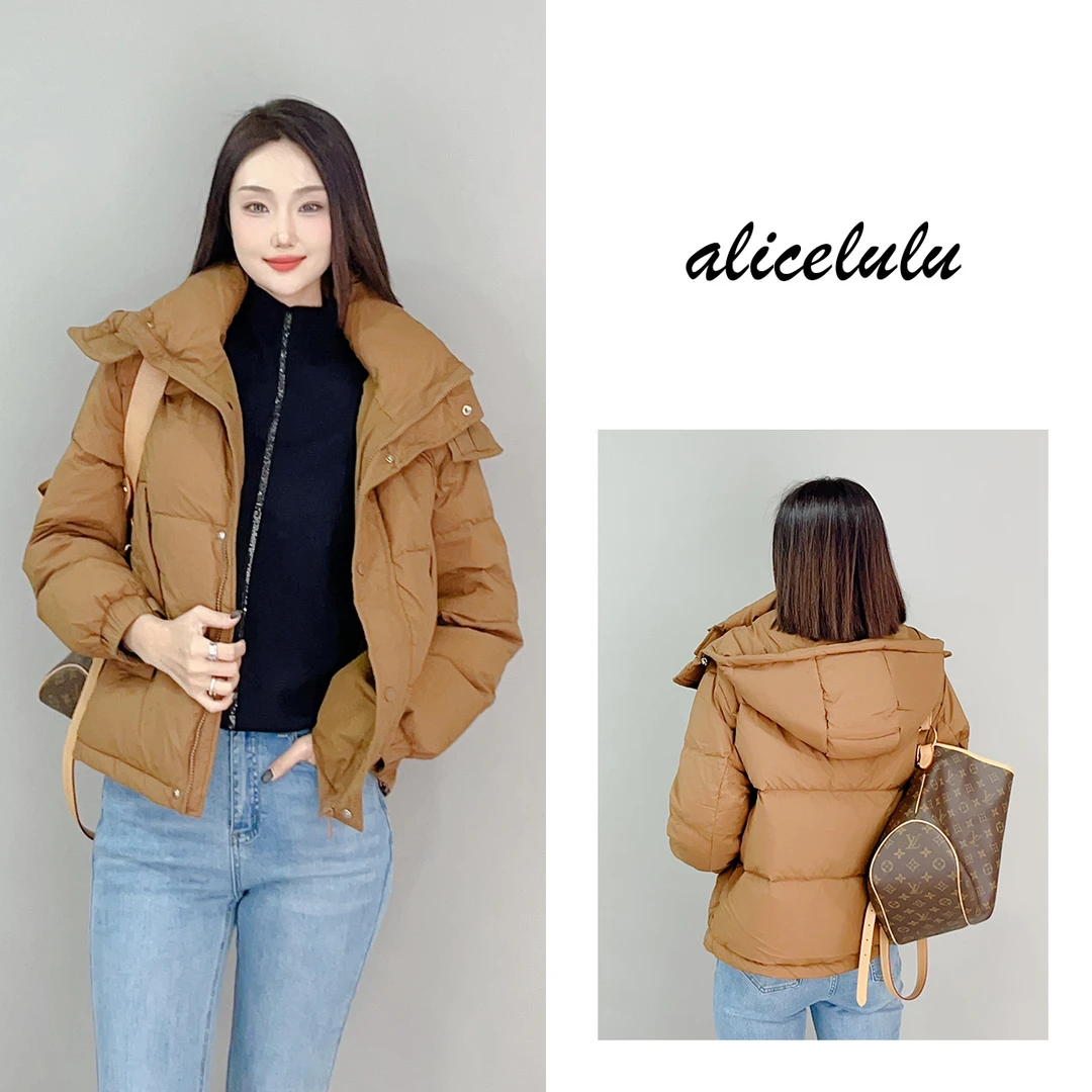 6 ALICE “泡芙夹心”羽绒服 保暖鸭绒 时尚连帽 S2140747Ur