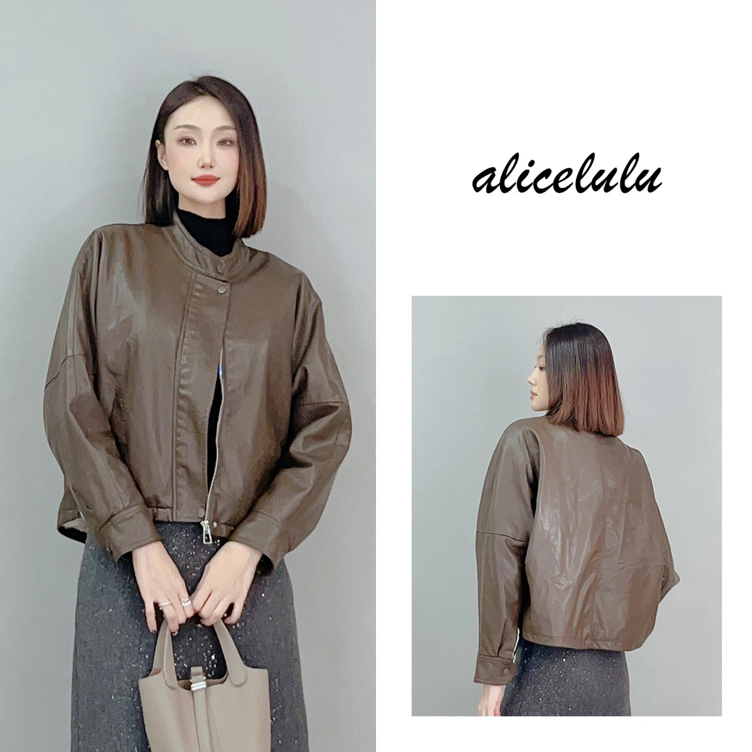 3 ALICE “飒暖同行”短外套 酷感皮质 加绒内衬 S2141213Ur