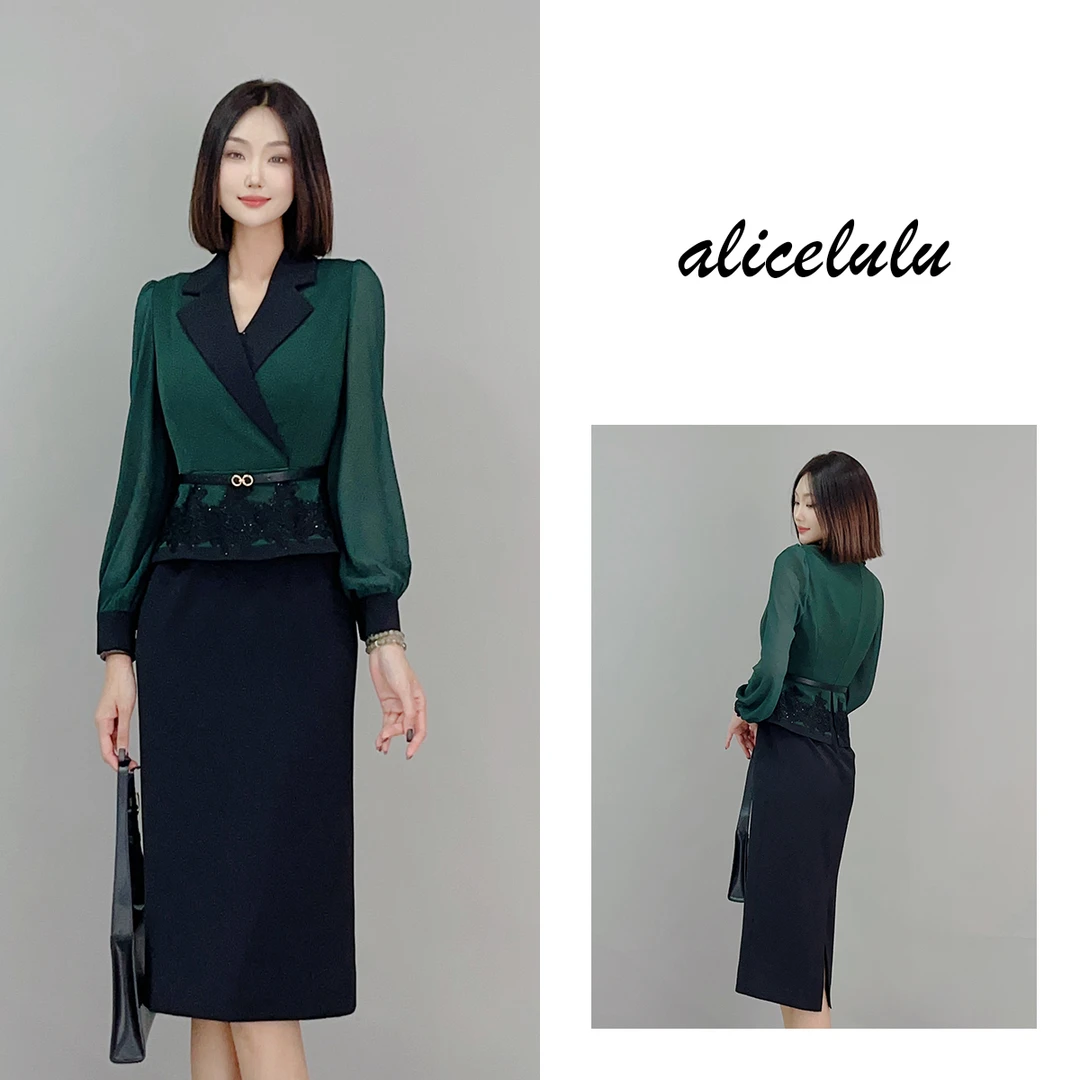 2 ALICE “绿野仙踪”连衣裙 复古通勤 蕾丝刺绣 S2140905A