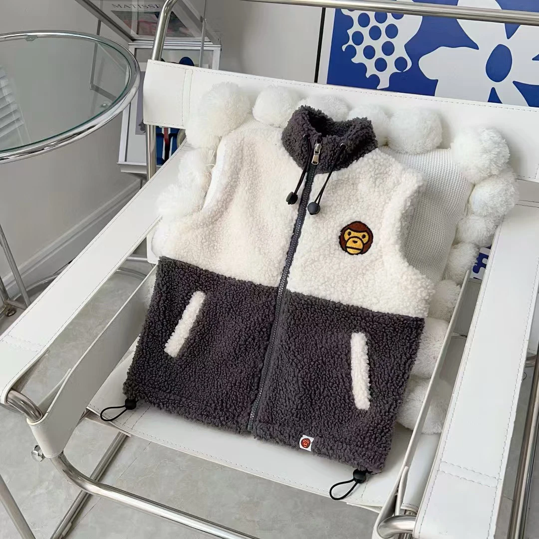 男女童秋冬季摇粒绒马甲儿童保暖背心外穿时尚坎肩