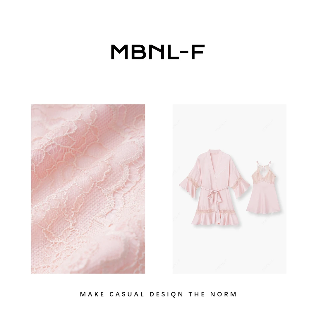 MBNL-F“维密睡袍” 2024S/S新品 夏季新款粉色睡袍 秦磊XM-Q6520