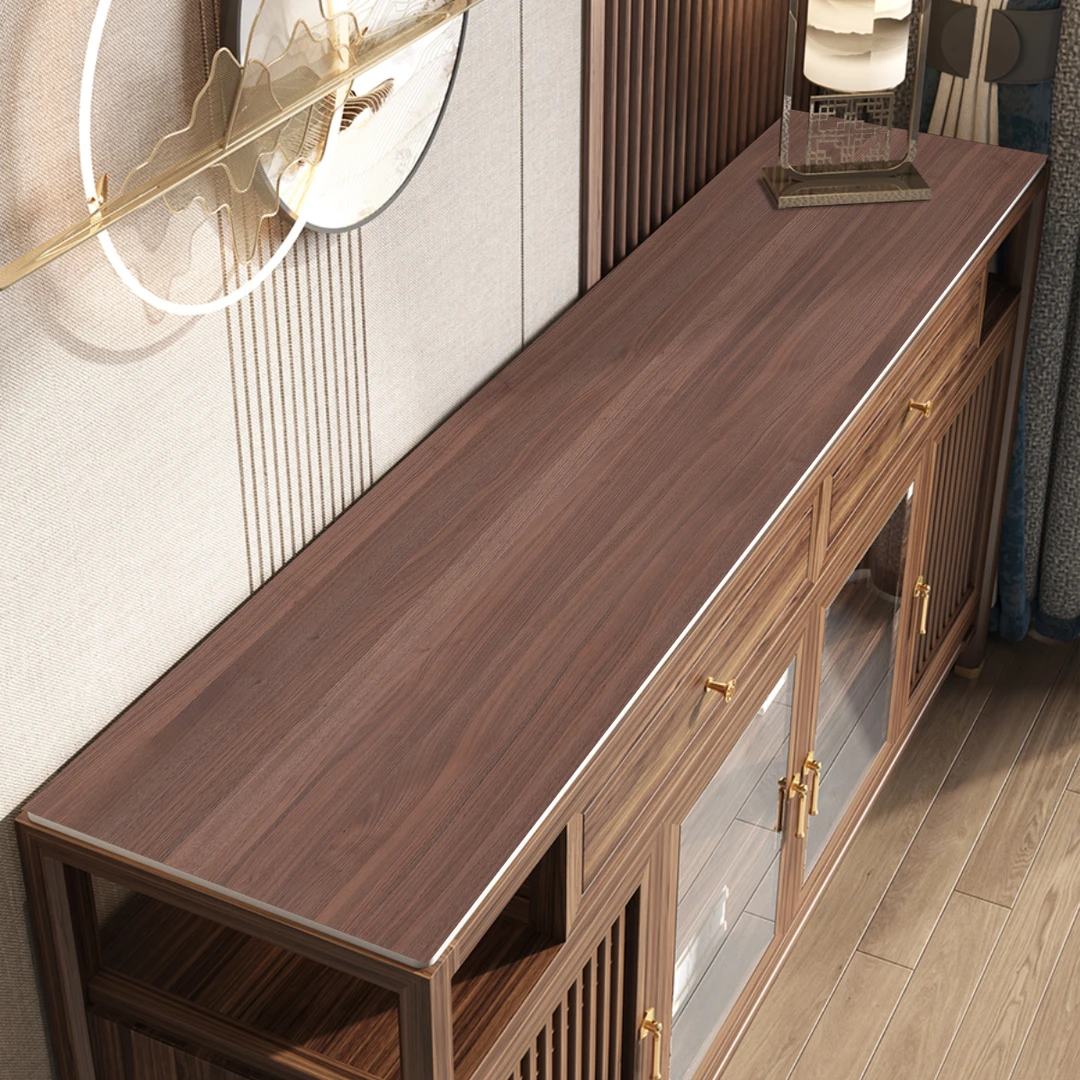 仿木纹皮革鞋柜垫餐边柜垫免洗防水防尘原木长条电视柜家居保护垫