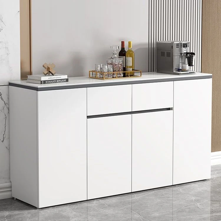 豆乐奇实木岩板餐边柜橱柜客厅家用厨房收纳碗柜储物柜子现代简约