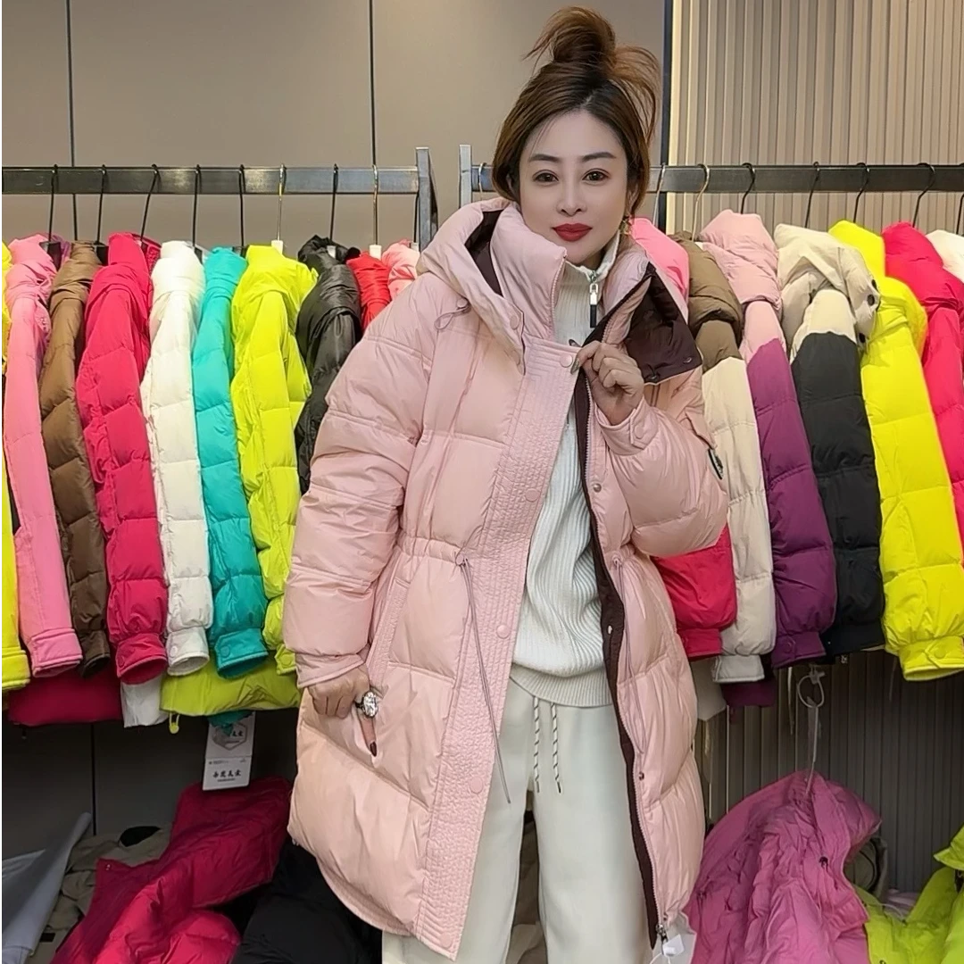 【二姐专属9917】2024新款百搭时尚潮流连帽白鸭绒羽绒服