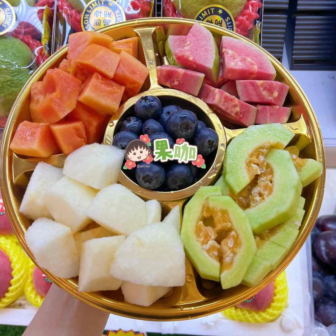 【缤纷五拼】600g 哈蜜瓜、羊角蜜、苹果、橙子、猕猴桃、番茄夹乌梅、芭乐夹乌梅、阳光玫瑰、红提、雪梨